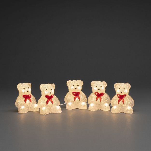 Konstsmide kerstverlichting - beren - 10 x 8 x 12 cm - IP44 - transparant