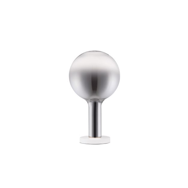 Nova Luce Nostos - tafellamp - Ø 20 x 35 cm - 3W dimbare LED incl. - rokerig glas en goud