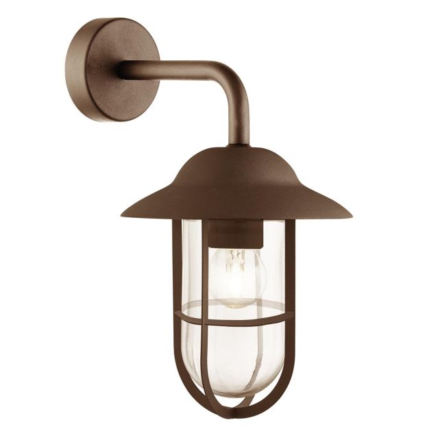 Searchlight Toronto - buiten wandlamp - 17 x 31 cm - IP44 - rustiek bruin