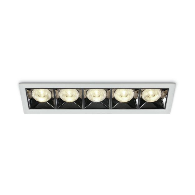 ONE Light Mirror Square Boxes - inbouwspot - 207 x 54 mm, 200 x 45 mm inbouwmaat - 20W LED incl. - wit