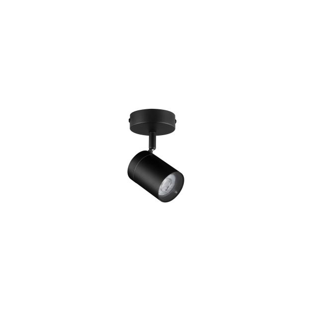 Nova Luce Alma - opbouwspot 1L - Ø 8 x 13 cm - IP44 - zandzwart