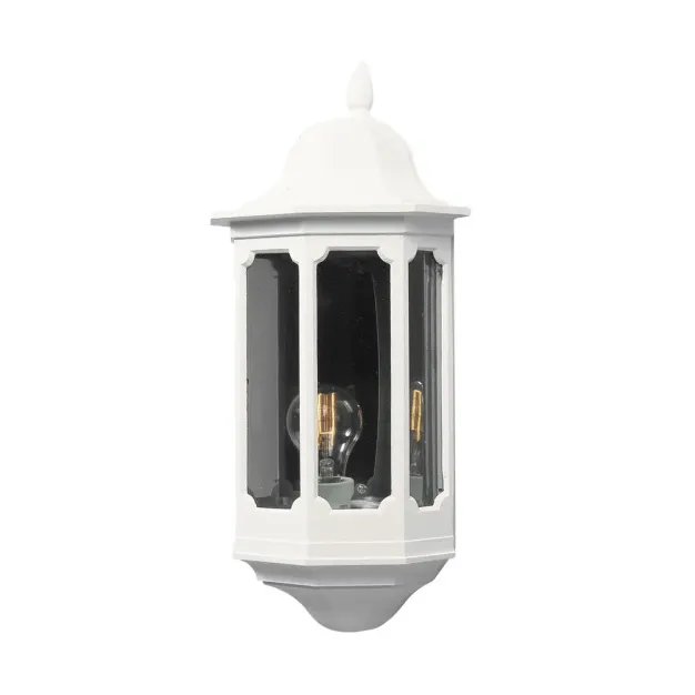Konstsmide Pallas - buiten wandlamp - 14 x 22 x 47 cm - IP23 - mat wit