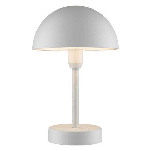 Nordlux Ellen To-Go - draadloze buiten tafellamp met laadstation - Ø 16 x 25 cm - 3 stappen dimbaar - 2,8W LED incl. - IP44 - wit