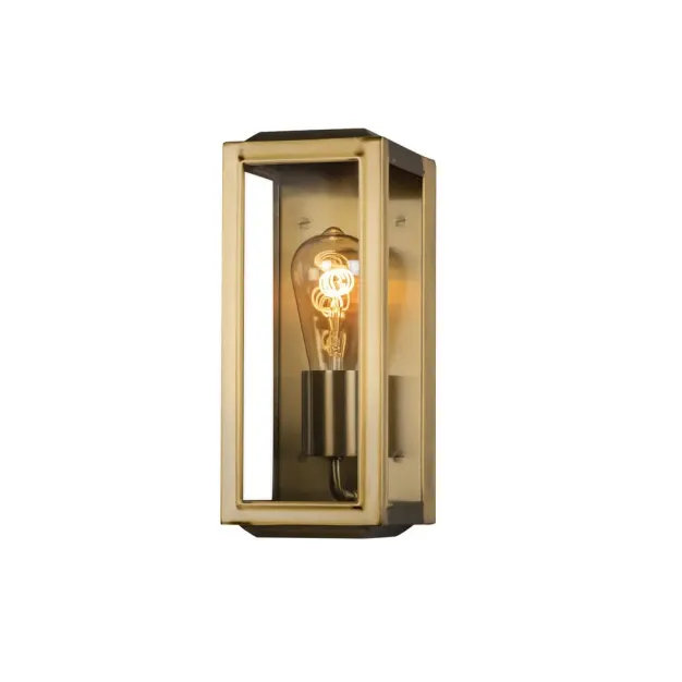Konstsmide Capri Mini - buiten wandlamp - 12,5 x 15 x 30 cm - IP44 - messing