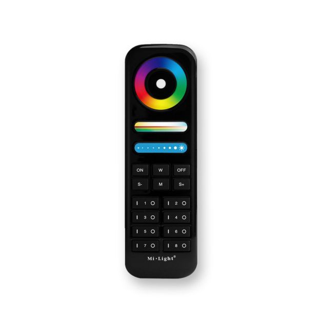 KLUS 8-zone afstandsbediening - RGB+CCT ledstrips - zwart
