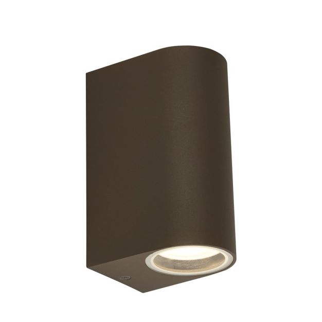 Searchlight Eiffel - buiten wandlamp - 7 x 15 cm - IP44 - rustiek bruin