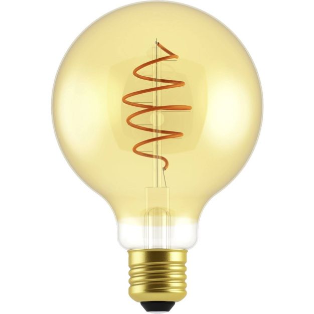 Nordlux LED filament lamp - Ø 9,5 x 14 cm - E27 - 5W dimbaar - 2200K - amber