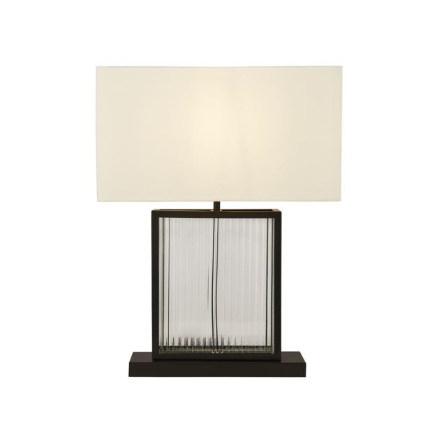 Searchlight Clarendon - tafellamp - 40 x 53 cm - zwart en wit