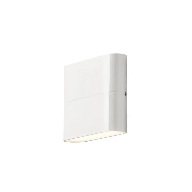 Konstsmide Chieri - buiten wandlamp - 11 x 3 x 9 cm - 6W LED incl. - IP54 - wit