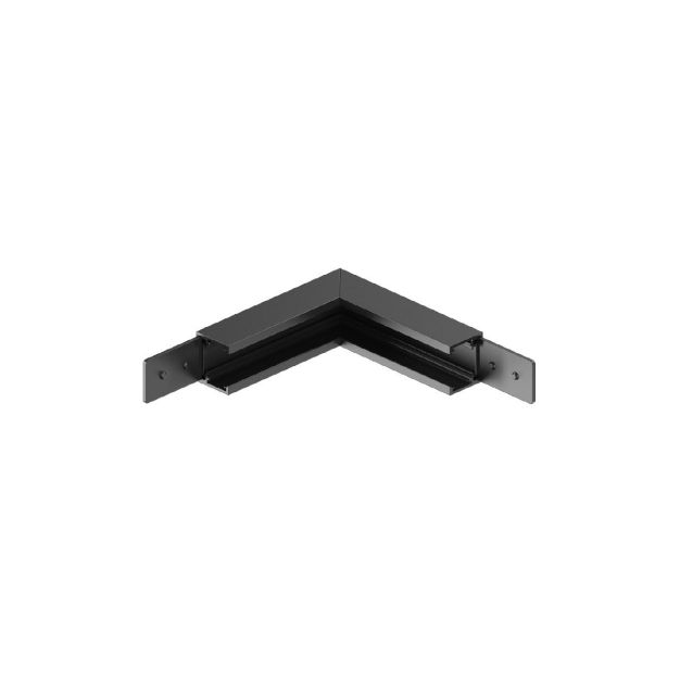 VK Lighting Eiva - magnetisch railsysteem - vertikaal opbouwhoekprofiel - 10 x 10 x 2,66 cm - DALI dimbaar - zwart
