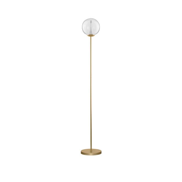 Nova Luce Galeo - staanlamp - Ø 22 x 162 cm - 7W dimbare LED incl. - zandgoud