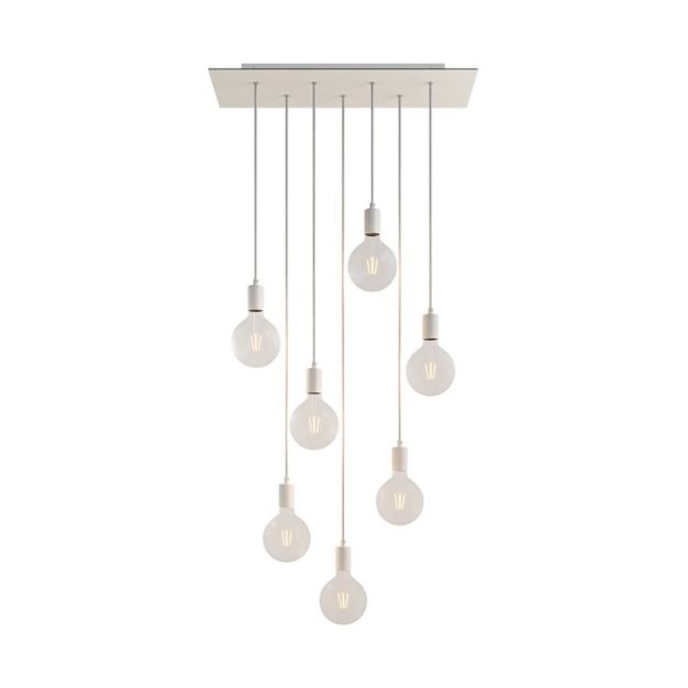Creative Cables - hanglamp 7L - 67,5 x 130 cm - wit
