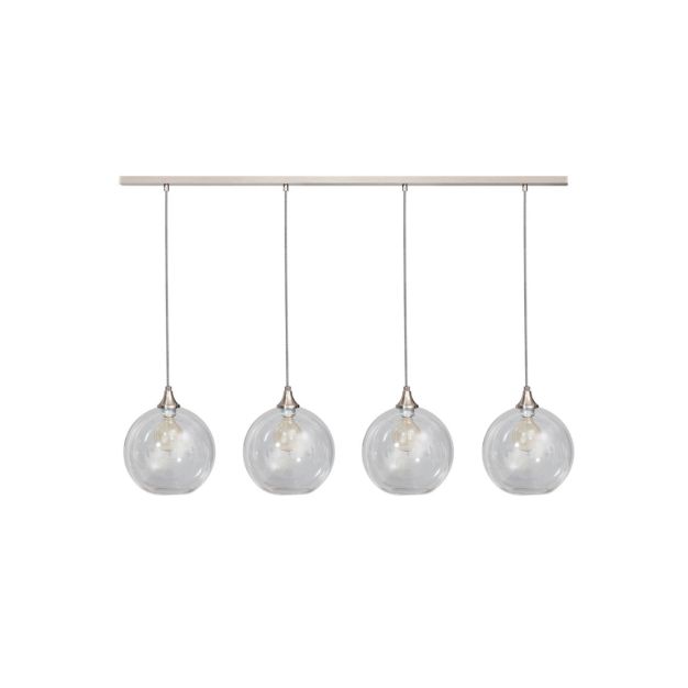 ETH Calvello - hanglamp - 25 x 120 cm - geborsteld staal en transparant