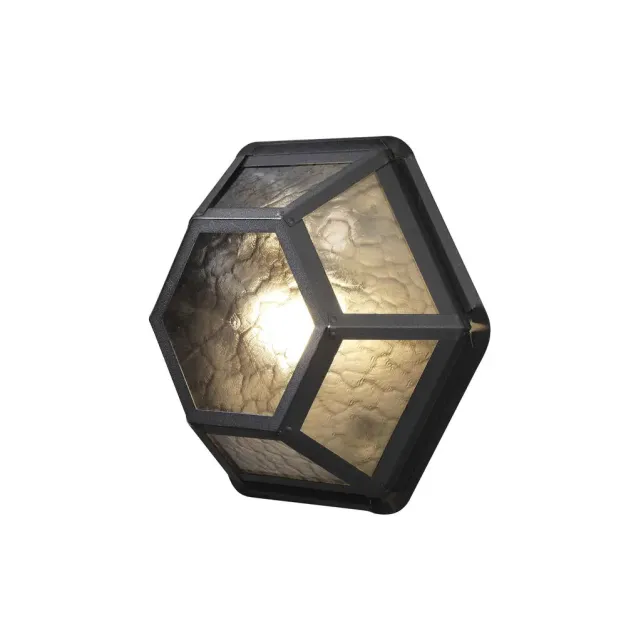 Konstsmide Castor - buiten wandlamp - 33 x 11 x 30 cm - IP23 - zwart