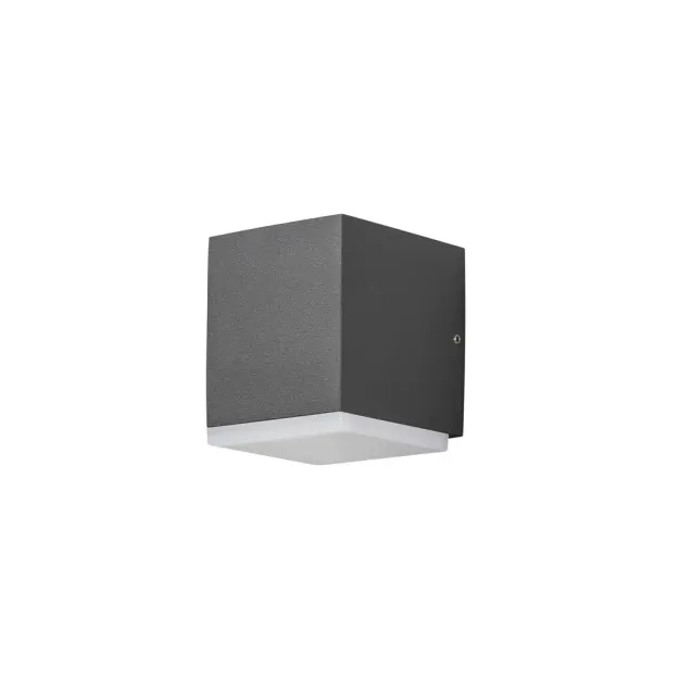 Konstsmide Monza - buiten wandlamp - 8 x 9 x 9,5 cm - 6W LED incl. - IP54 - antraciet