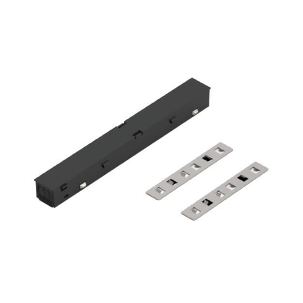 VK Lighting Eiva  - magnetisch railsysteem - elektrische en mechanische connector voor inbouwprofiel - zwart