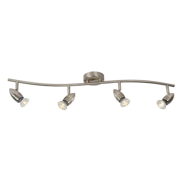 Lucide Caro 4 - opbouwspot - 78 x 9 x 13 cm - 4 x 5W LED incl. - satijn chroom