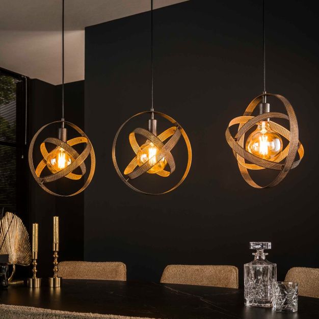 Vico Cosmos - hanglamp 3L - 115 x 9 x 150 cm - artic zwart