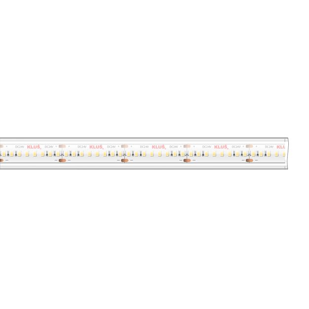Klus LED strip - 1,67cm breed, 500cm lengte - 24Vdc - dimbaar - 4,8W LED per meter - 240 LEDs per meter - IP65