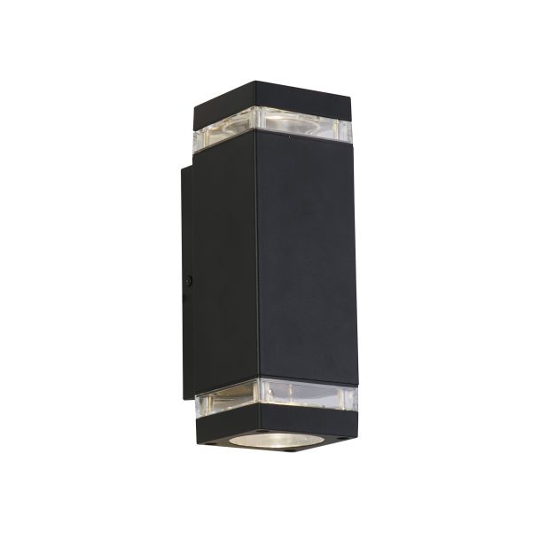 Searchlight Austin - buiten wandlamp - 8 x 24 cm - IP44 - zwart