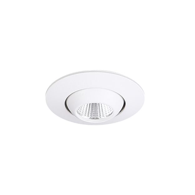 Maxlight Yuca Round Tilted - inbouwspot 1L - Ø 55 mm, Ø 45 mm inbouwmaat - 3W LED incl. - wit