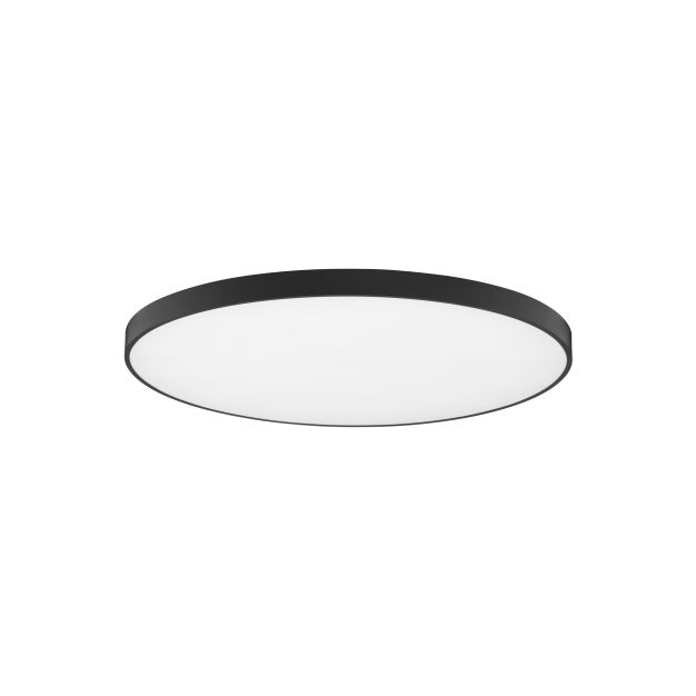 Nova Luce Perfect Profile - plafondlamp op afstandsbediening (incl.) - Ø 100 x 10 cm - 120W dimbare LED incl. - 2700K-6000K - zwart