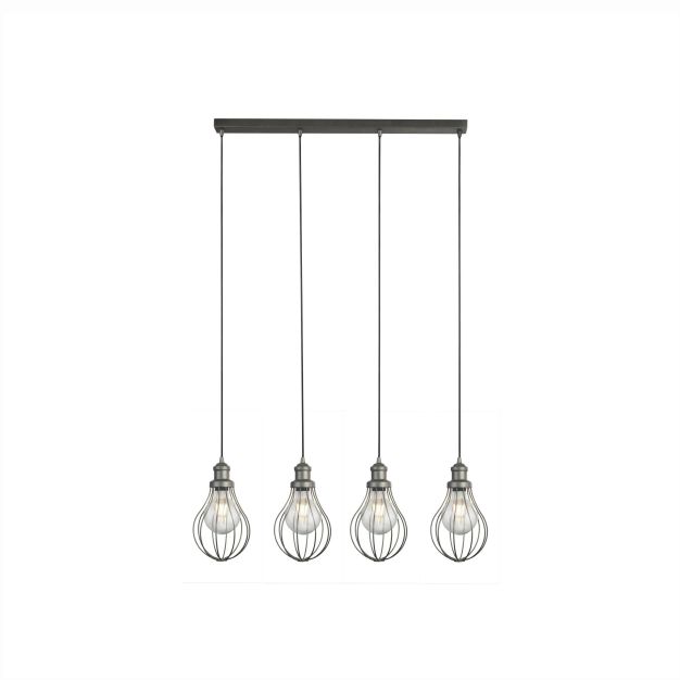 Searchlight Balloon Cage - hanglamp - 81 x 15 x 120 cm - zilver