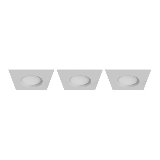 Nordlux Apollo - set van 3 - 5,5W LED incl. - 85 x 85 mm, Ø 72 mm inbouwmaat - IP65 - wit