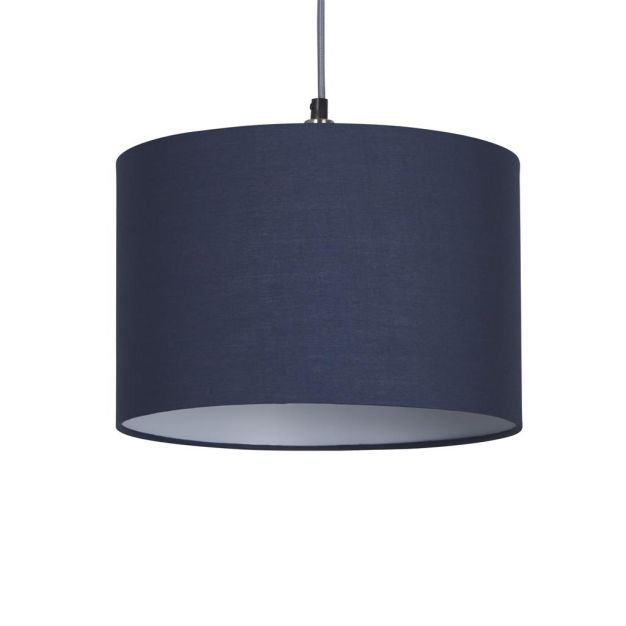Searchlight Clyde Drum - lampenkap - Ø 30 x 20 cm - marineblauw