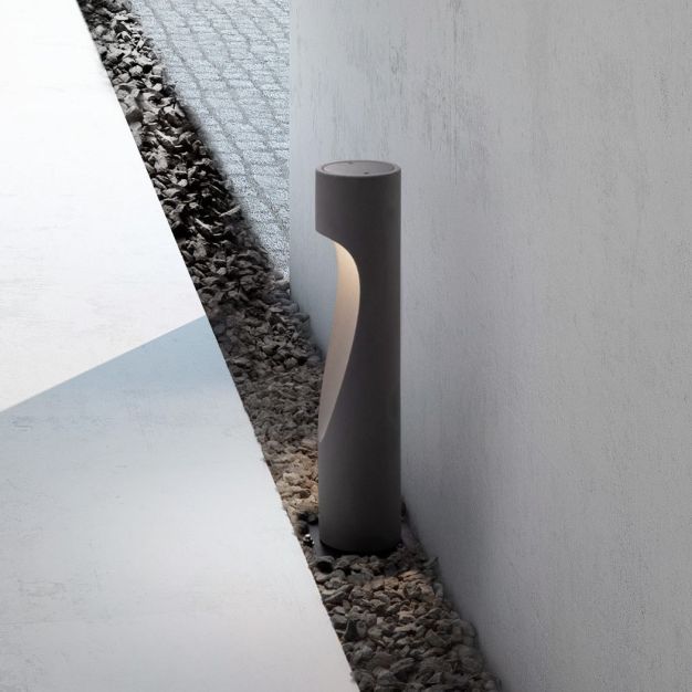 Nova Luce Nodino - tuinpaal - Ø 18 x 50 cm - 6W LED incl. - IP65 - grijs