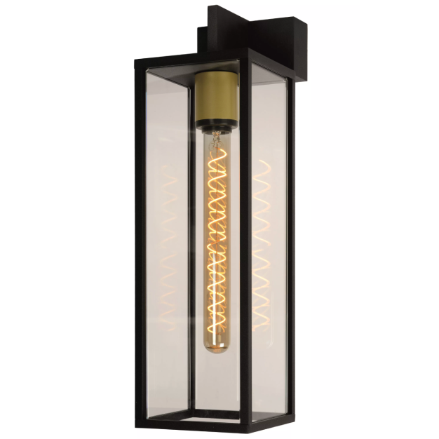Lucide Laurens - buiten wandverlichting - 14 x 19,5 x 49,3 cm - IP54 - zwart