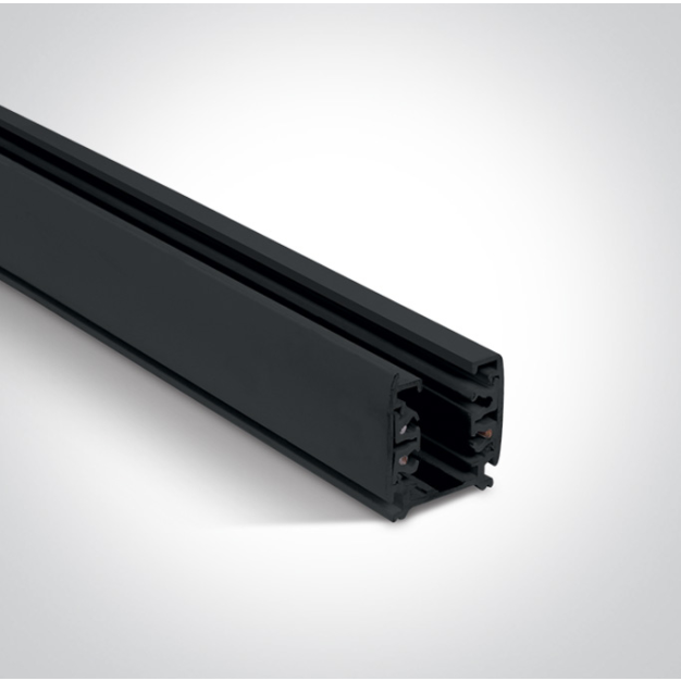 ONE Light Square Track Surface - 3-fase railsysteem - 1,5 meter - 16A - zwart