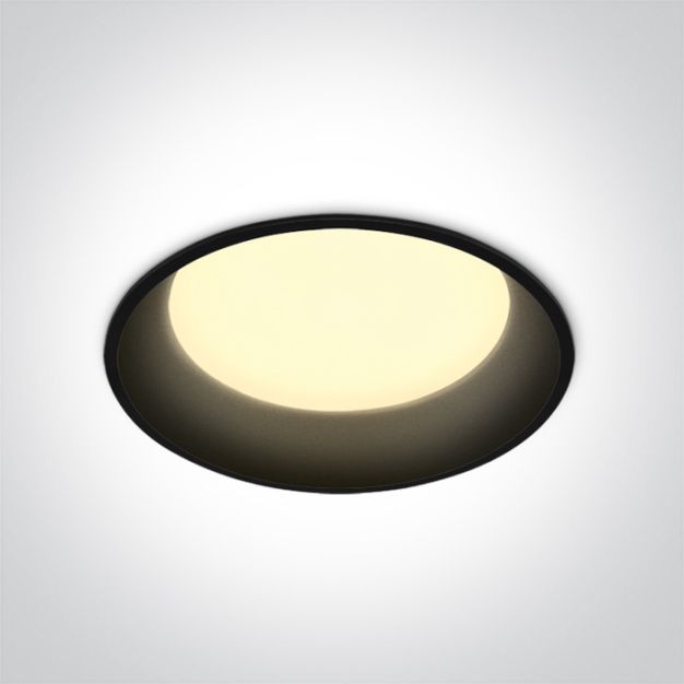 ONE Light Downlights Fixed LED - inbouwspot - Ø 175 mm, Ø 165 mm inbouwmaat - 22W LED incl. - zwart
