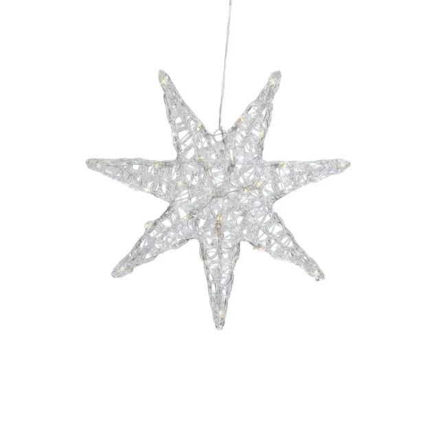 Konstsmide kerstverlichting - kerstster - 45 x 2,5 x 45 cm - transparant