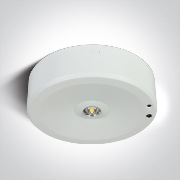 ONE Light Ceiling Emergency Point - plafondlamp - Ø 15 x 4 cm - 3W LED incl. - wit