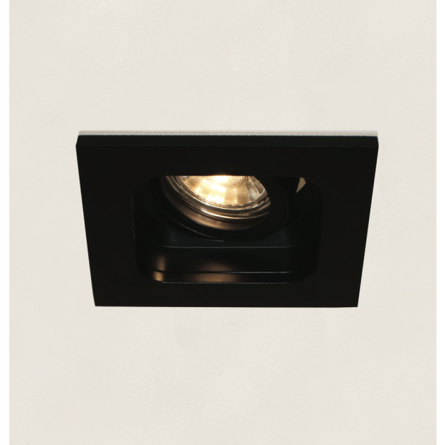 Artdelight Moggio - inbouwspot - 100 x 100 mm, Ø 89 mm inbouwmaat - zwart