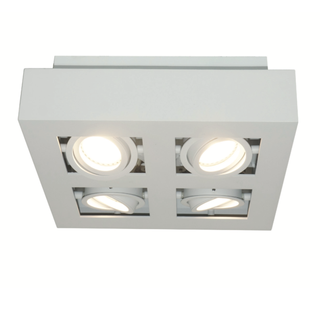 Artdelight Bosco - opbouwspot 4L - 25 x 25 x 8,6 cm - wit