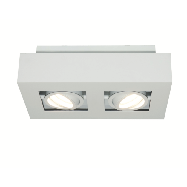 Artdelight Bosco - opbouwspot 2L - 25 x 14 x 8,6 cm - wit