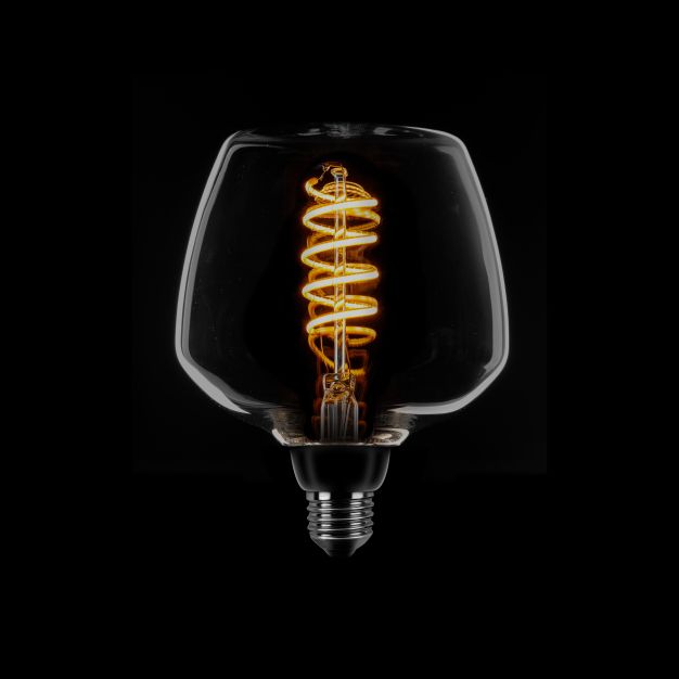 ETH LED Spiral Deco - E27 - dimtone - 8W - 2700K tot 2200K – gerookt