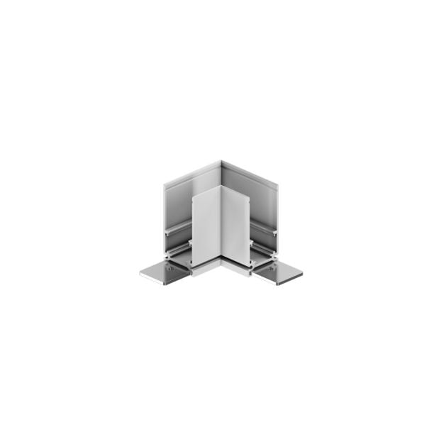 VK Lighting Eiva - magnetisch railsysteem - horizontaal opbouwhoekprofiel - 5 x 5 x 5,62 cm - DALI dimbaar - wit
