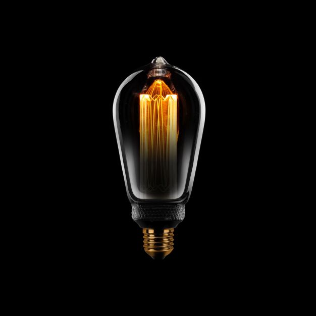 ETH Edison LED Filament ST64 - E27 - 3 stappen dimbaar - 5W - 1800K – gerookt en transparant