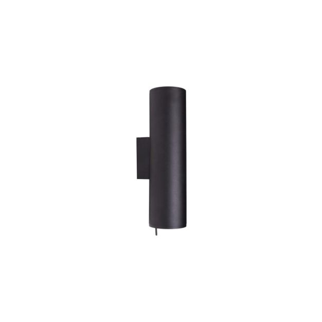 Maxlight Laxer - opbouw wandlamp - Ø 7 x 9 x 25,5 cm - zwart