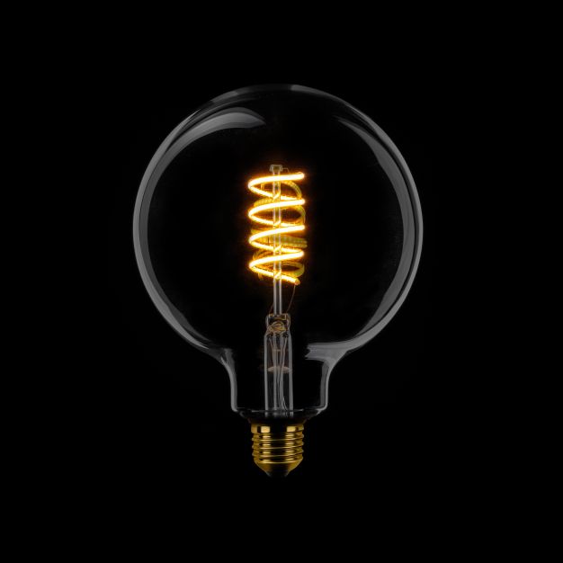 ETH Globe Spiral LED Filament - Ø 12,5 cm - E27 - 8W dimbaar - 1800K  - gerookt