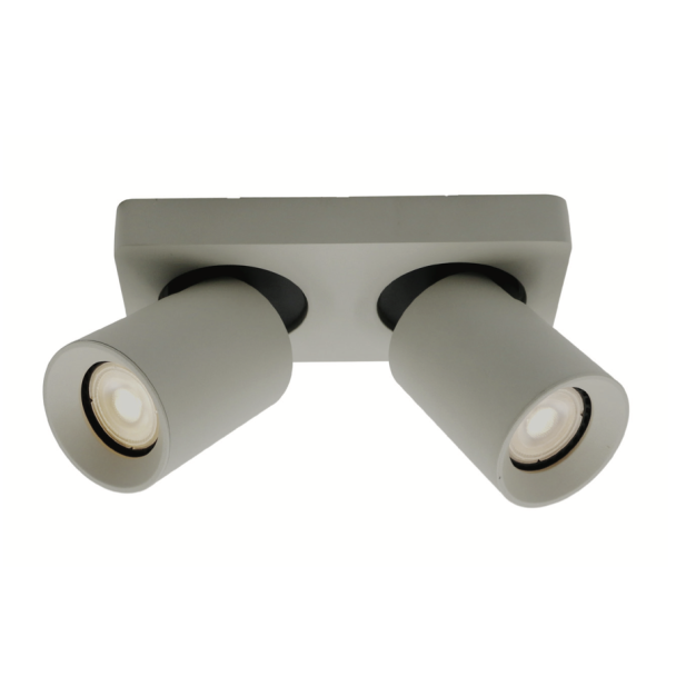 Artdelight Megano - opbouwspot 2L - 20 x 10 x 11,5 cm - zijdegrijs
