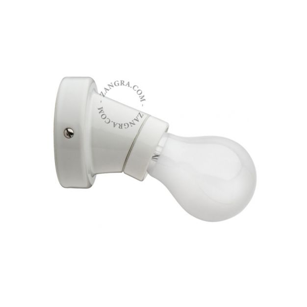 Zangra - wandverlichting - ⌀ 8 x 7,5 cm - wit