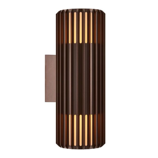 Nordlux Aludra N - buiten wandverlichting - 12,4 x 33,7 x 17,4 cm - IP54 - bruin