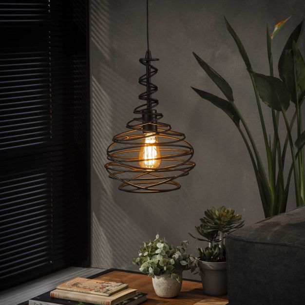 Vico Cone Spinn - hanglamp - 150 cm - zwart