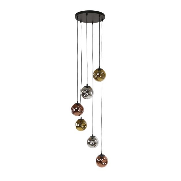 Vico Stellar - hanglamp - Ø 50 x 180 cm - zwart