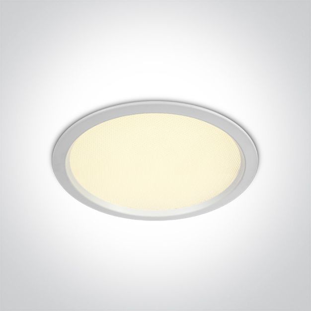 ONE Light UGR19 CCT V Range - inbouw plafondverlichting - Ø 240 mm, Ø 210 mm inbouwmaat - 30W LED incl. - IP44 - wit