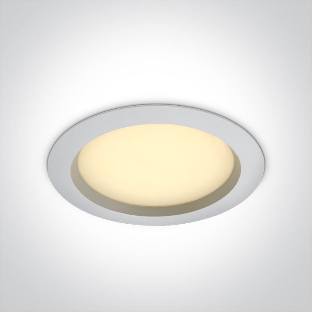 ONE Light Bathroom Downlights - inbouwspot - Ø 228 mm, Ø 210 mm inbouwmaat - 25W LED incl. - IP54 - wit - instelbare lichtkleur